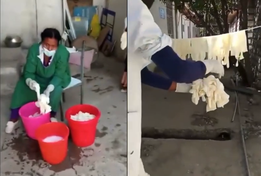 Etiopia Tigray - Ayedr Hospital stanno riciclando anche materiale usa e getta come i guanti chirurgici