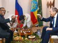 Il Ministro Degli Esteri Russo Sergej Lavrov Incontra L'omologo Etiope Demeke Mekonnen Ad Addis Ababa, 27 Luglio 2022 AFP PHOTO
