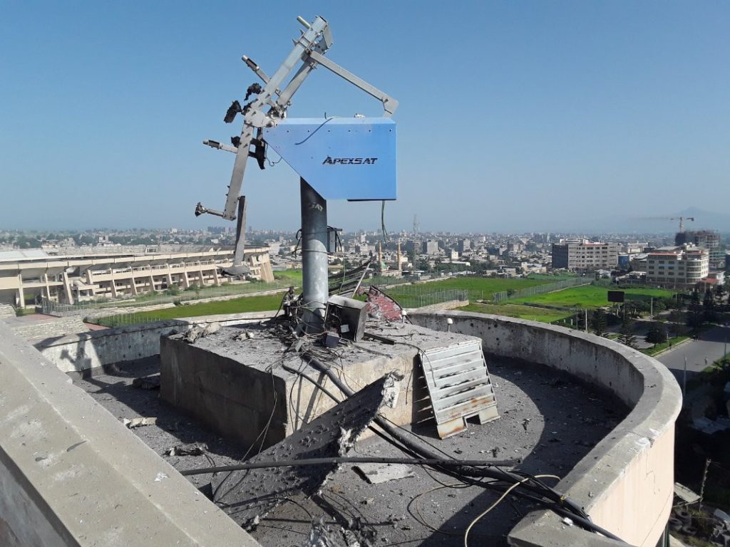 Dimtsi Weyane antenna tv distrutta attacco aereo drone Mekelle