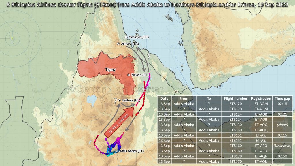 Voli tra Etiopia ed Eritrea durante il nuovo fronte di guerra in Tigray