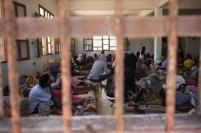 Migranti in un centro di detenzione libico. Ph. credit: Francesca Mannocchi / L'Espresso