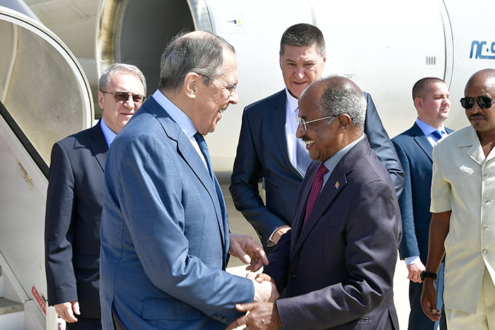 L'arrivo del Ministro Lavrov a Massawa
