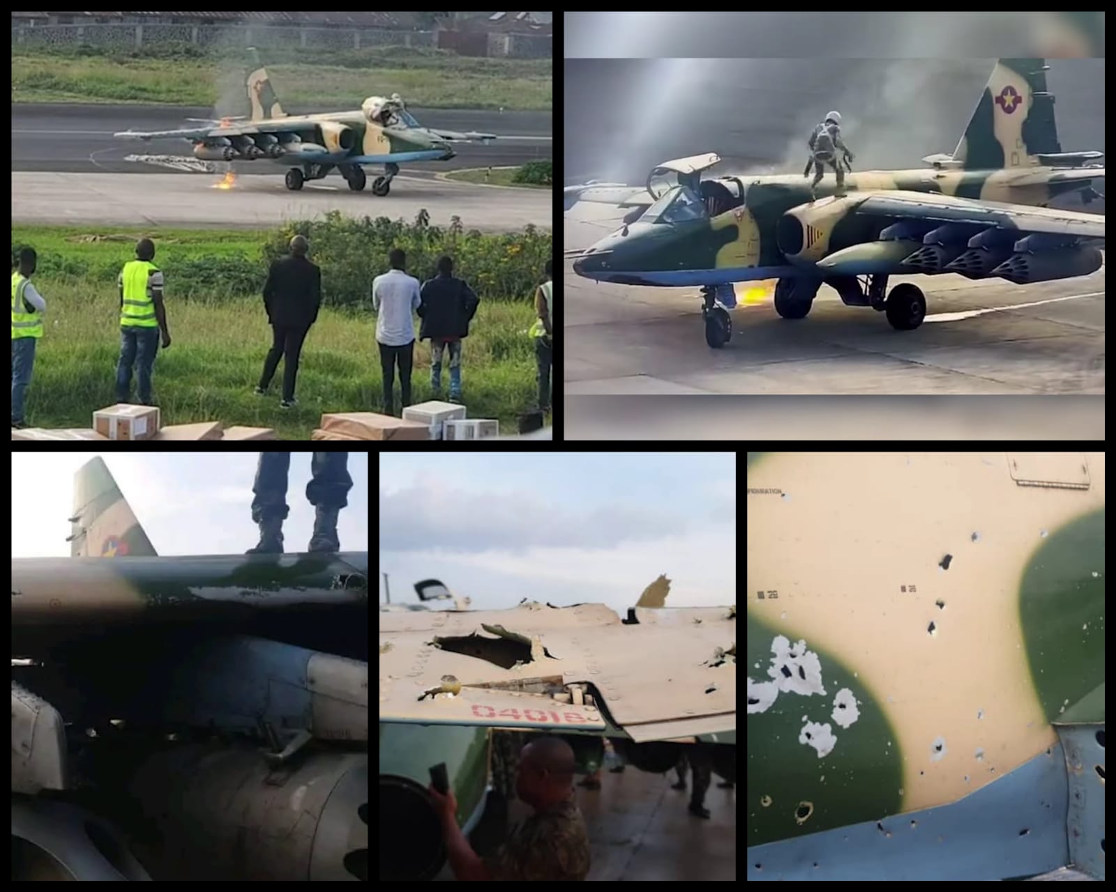 Aeroporto di Goma: il caccia congolese colpito dal razzo rwandese