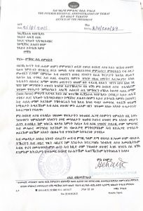 Il comunicato stampa del Presidente del governo ad interim del Tigray, Getachew reda